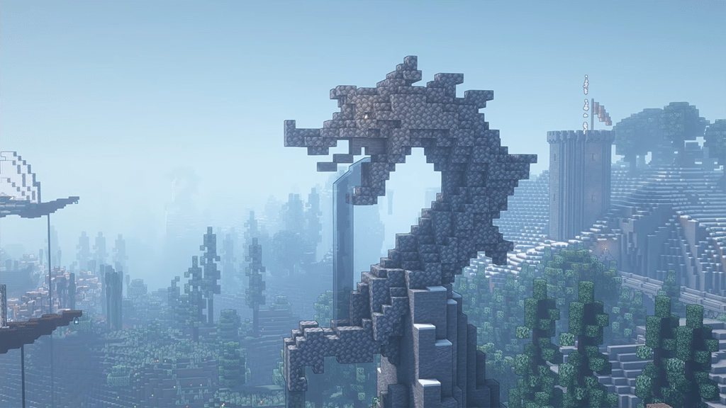Dragon Statue Minecraft Fountain Ideas