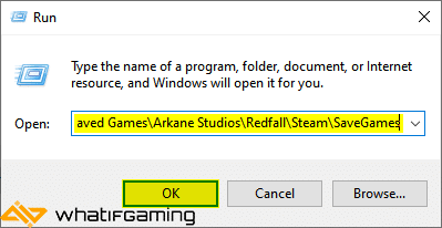 Redfall location in Windows Run