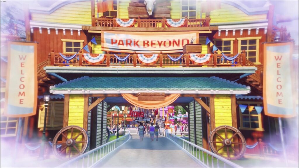 Sample screenshot of Park Beyond's cinematic introduction