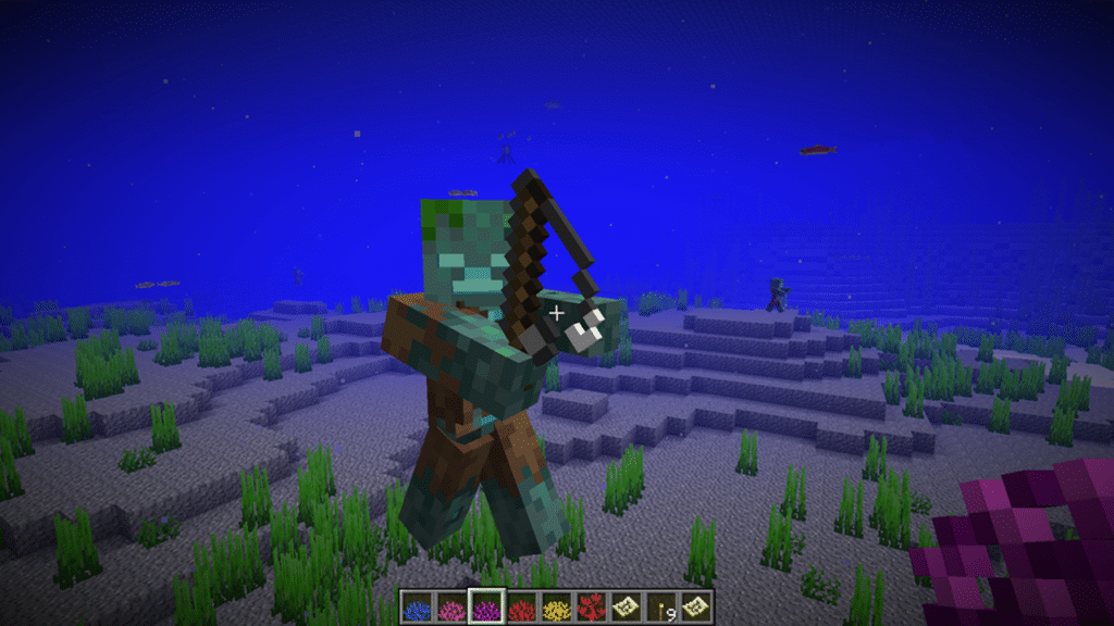 Drowned Mobs with Fishing Rod