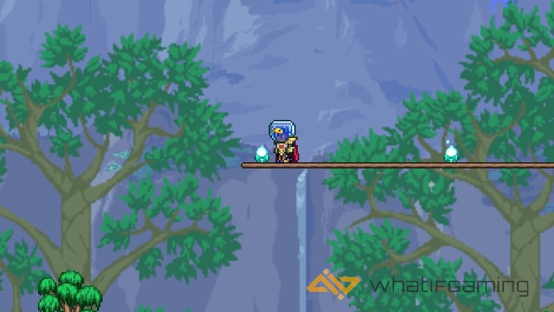 terraria player standing on wood platform