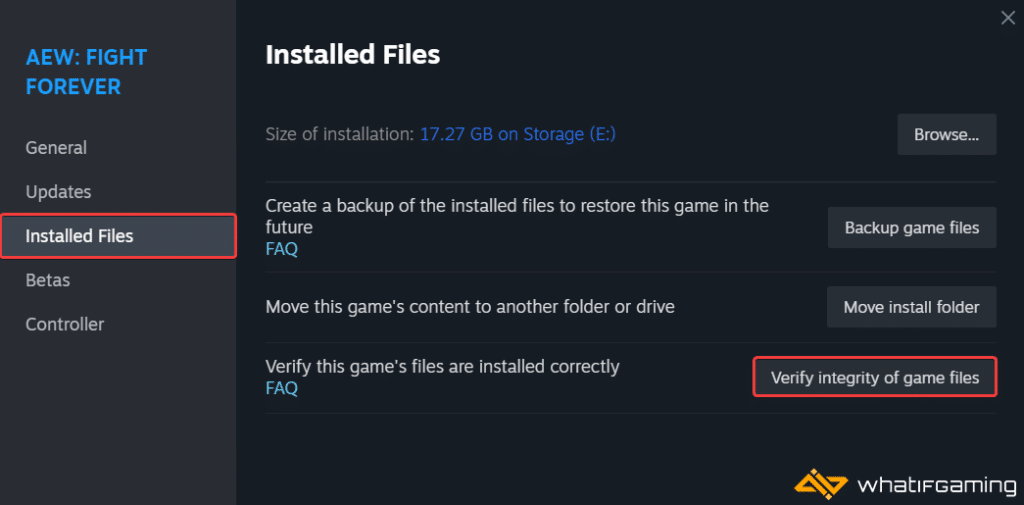 Properties > Installed Files > Verify integrity of game files