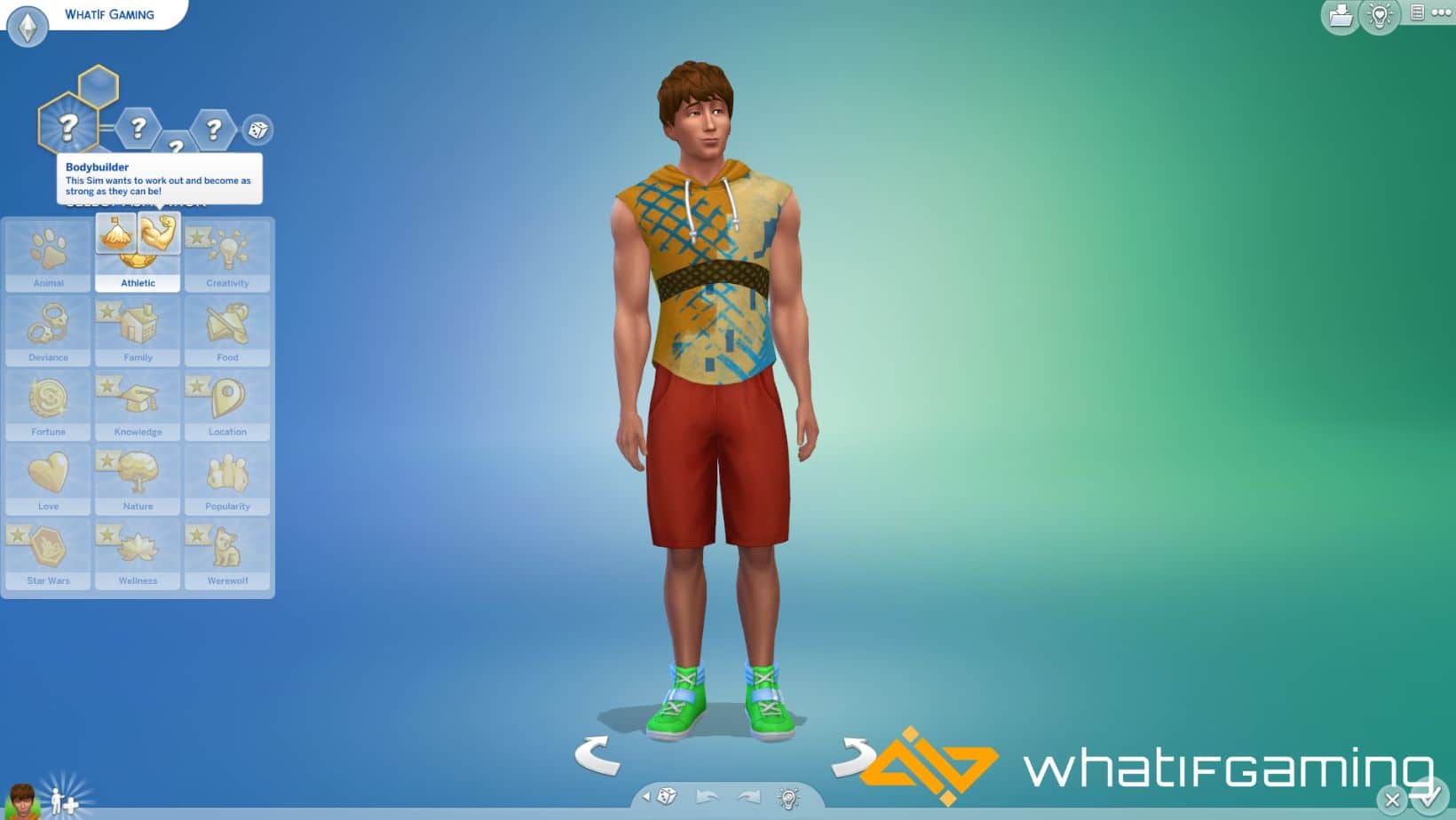 The Bodybuilder Aspiration will allow your sim to easily progress their the Fitness skill.