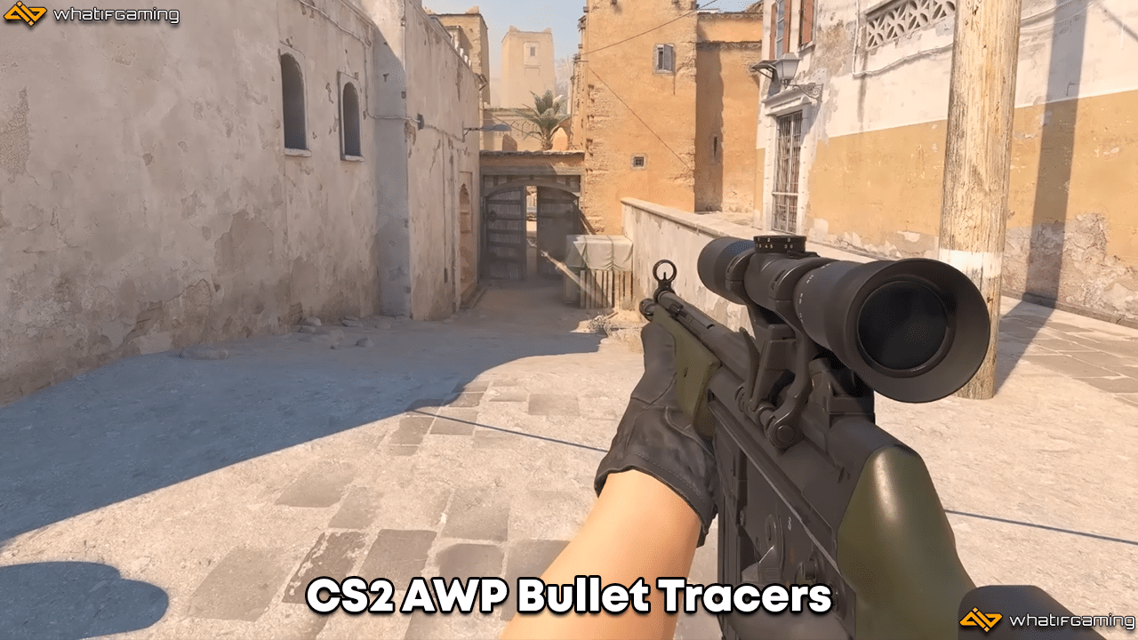 AWP Bullet Tracers in CS2.