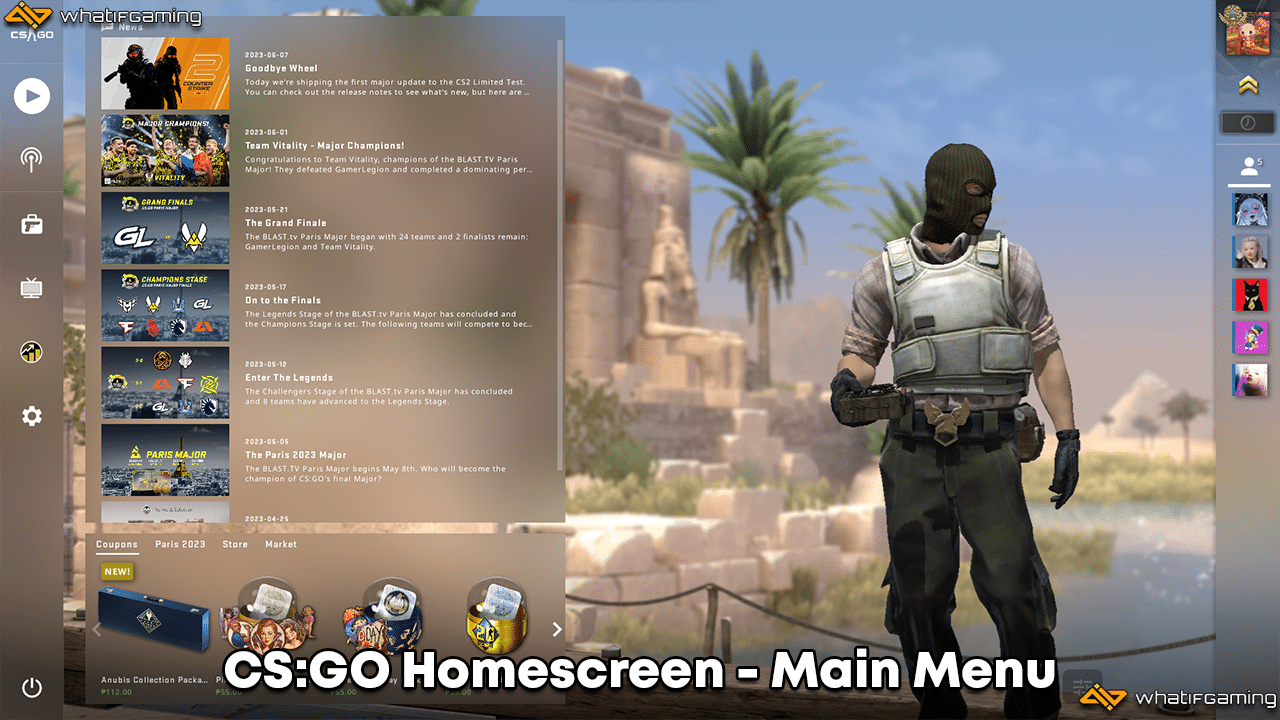 CS:GO Home Screen/ Main Menu