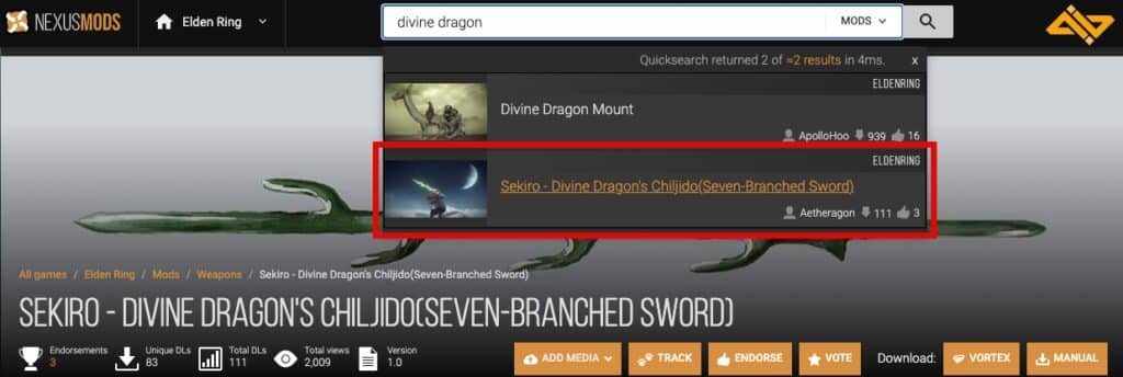Download Elden Ring Divine Dragon's Chiljido Mod