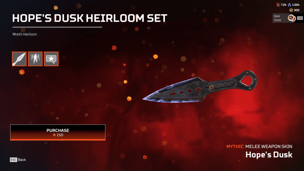 best apex legends heirlooms Hope's Dusk