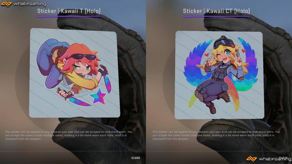 The best CS:GO anime stickers, Kawaii T and Kawaii CT Holo