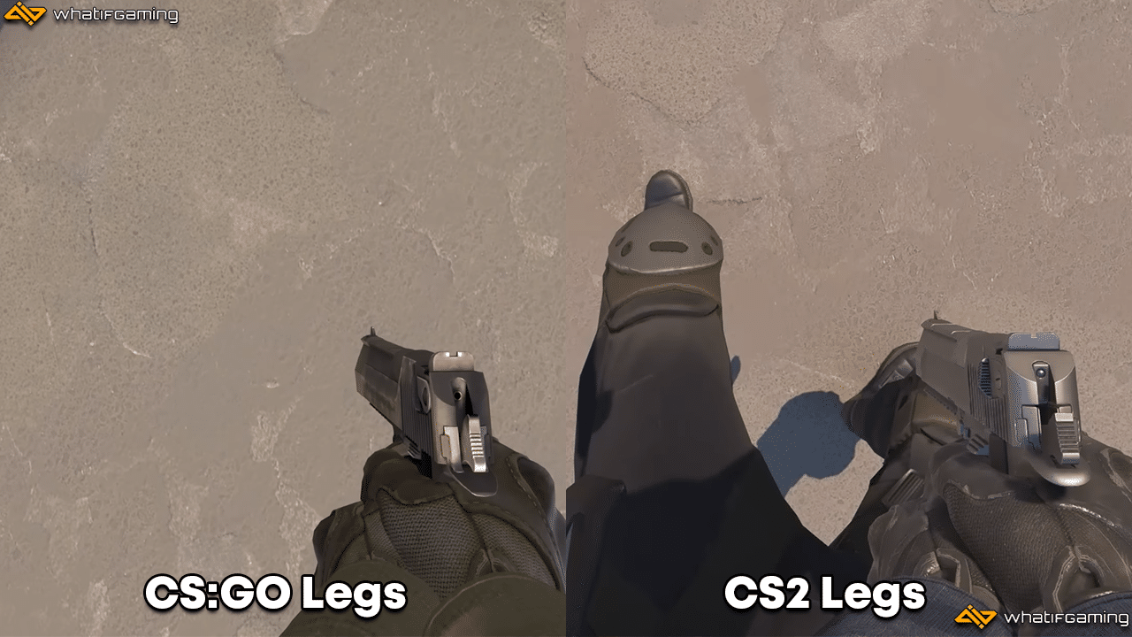 Legs CS:GO vs Counter-Strike 2 comparison.