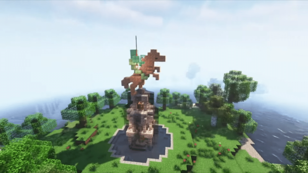 Minecraft Knight Fountain Ideas