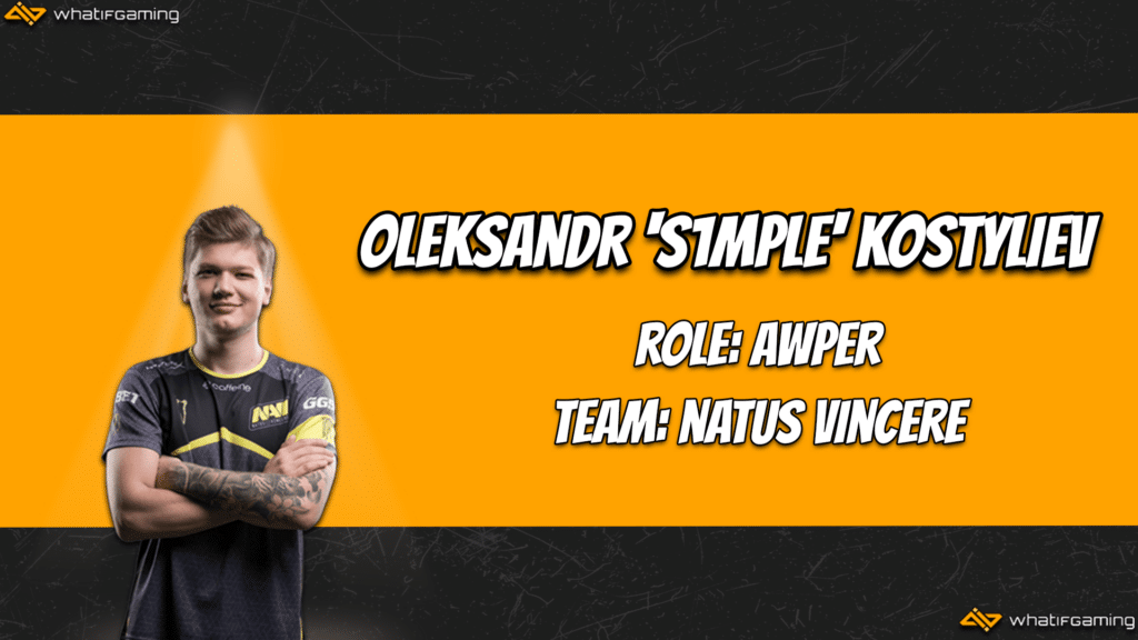 Фотография s1mple, лучшего игрока в CS:GO.