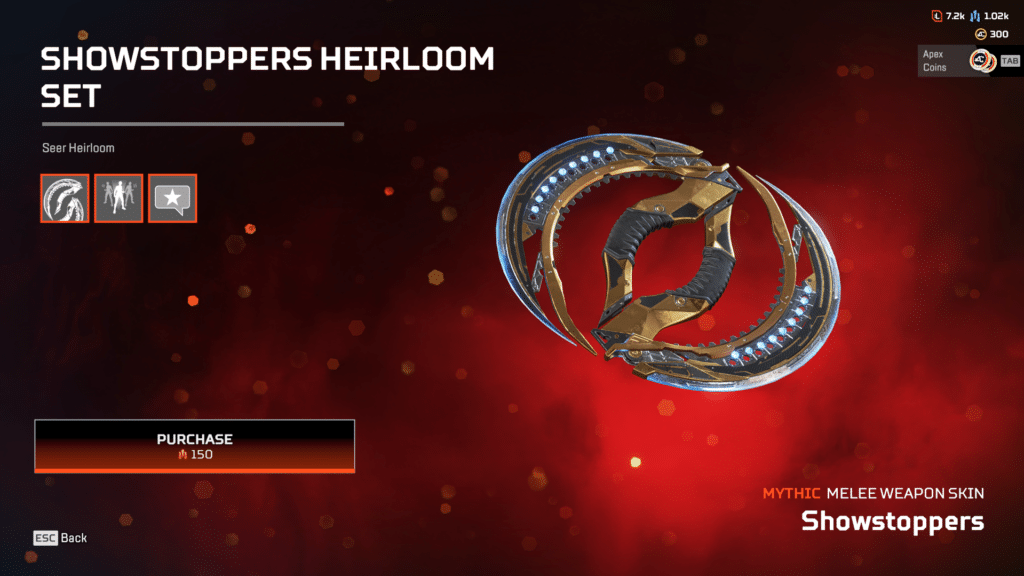 best apex legends heirlooms Showstoppers
