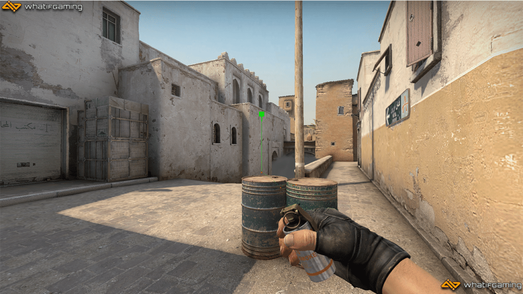 Practicing lineups on Dust 2.