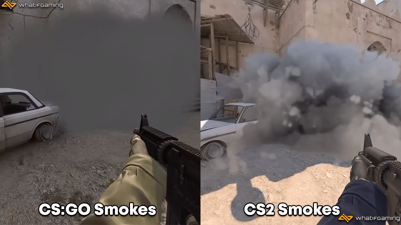 Smokes CS:GO vs Counter-Strike 2 Comparison.
