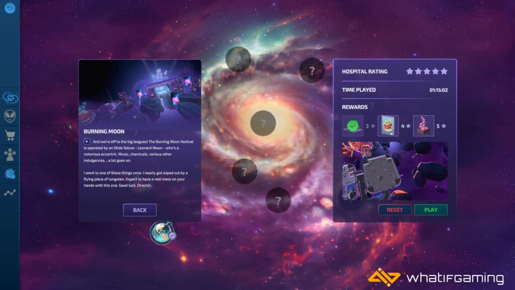 Galacticare level summary screen