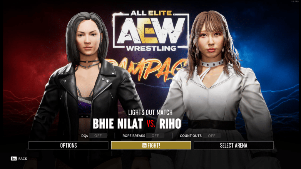 AEW: Fight Forever match load screen