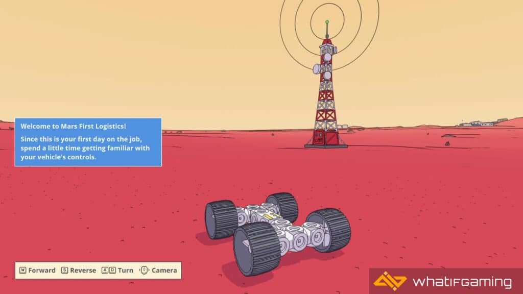 Mars First Logistics tutorial screen