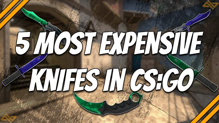 5 Most Expensive Knifes in CS:GO title card.