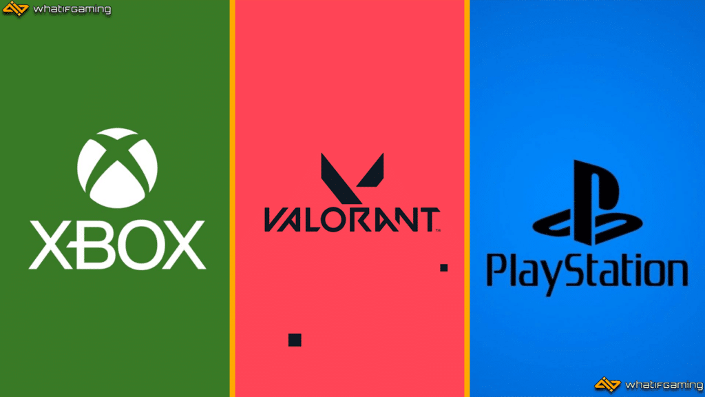 A photo of the Xbox, Valorant, and PlayStation logos together.