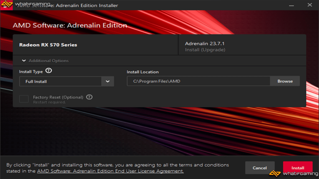 A photo showing how to update AMD GPU Drivers.