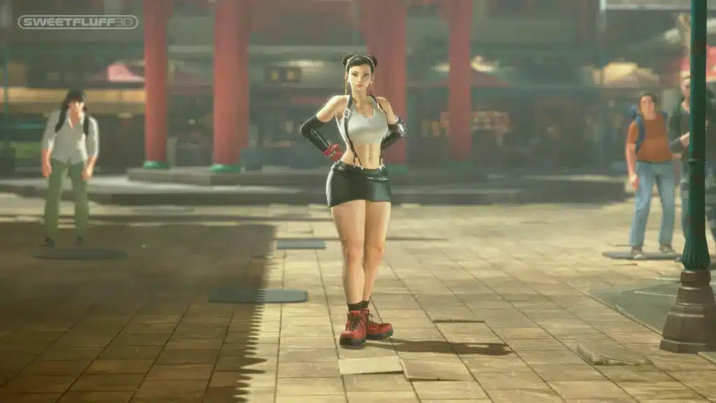 Chun-Li in Tifa's Outfit