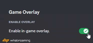 Enable in-game overlay