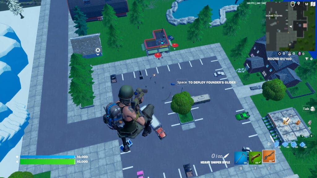 Fortnite で Alpyne Trickshot Simulator マップをプレイする