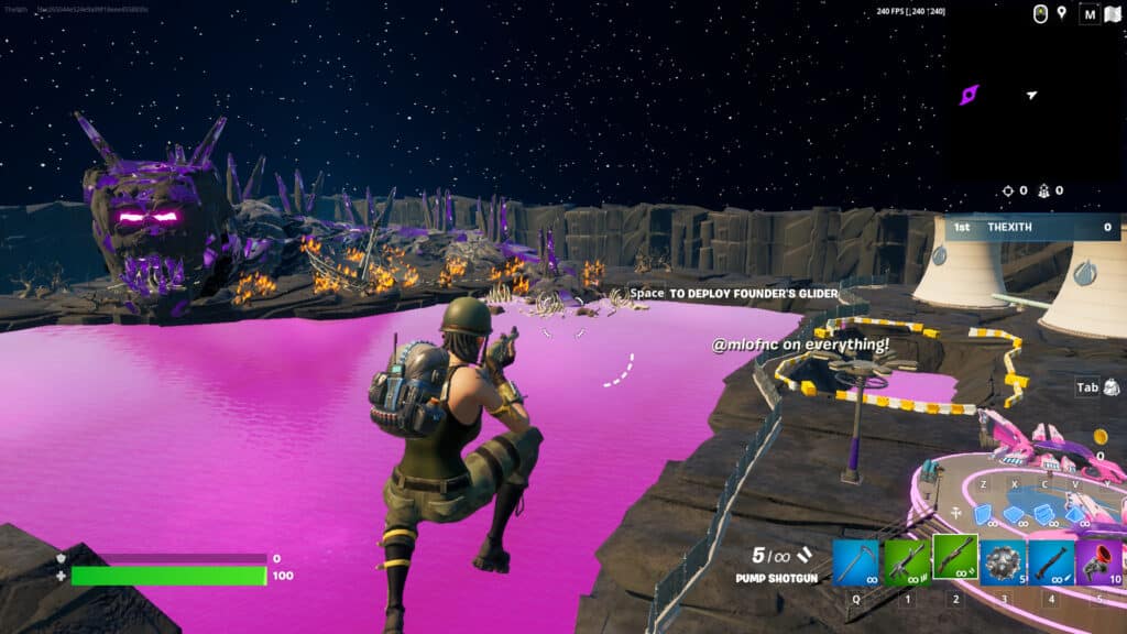 Playing Mlos Redacted Reality Map in Fortnite