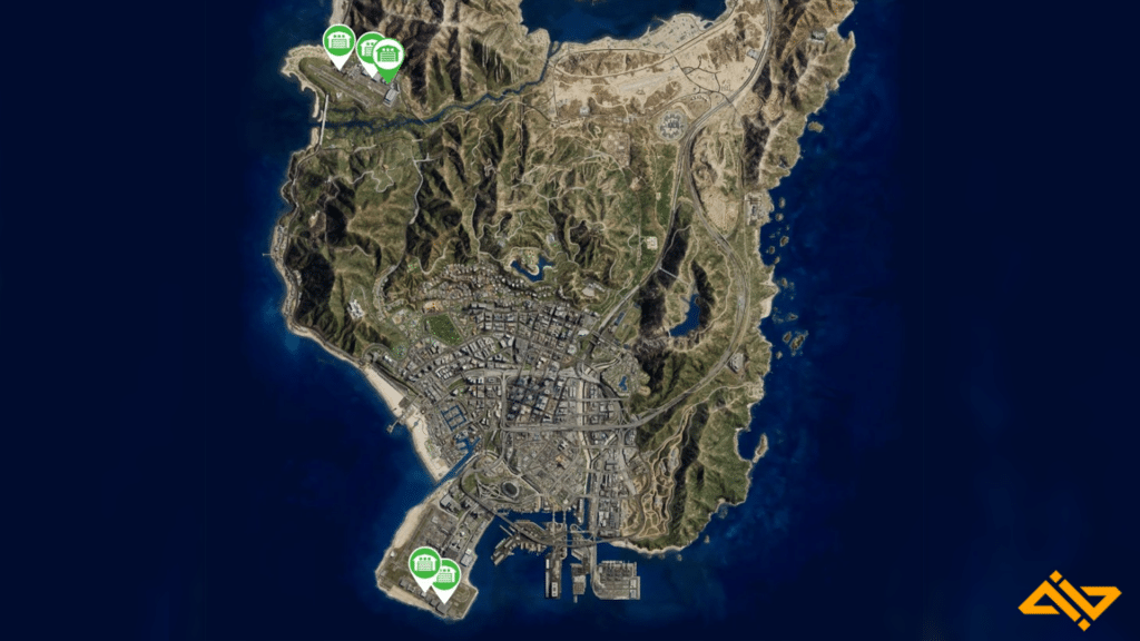 Hangar locations