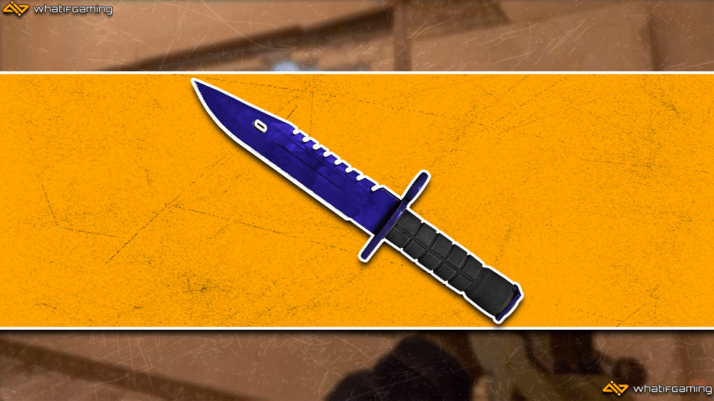 A photo of the M9 Bayonet Doppler Sapphire.