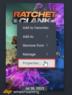 Ratchet and Clank: Rift Apart in Steam library