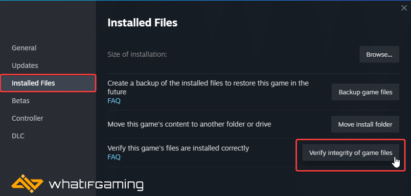 Verify Integrity of game files