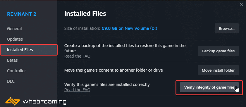 Verify Integrity of game files