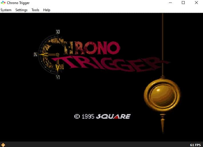 Bsnes running the legendary Chrono Trigger.