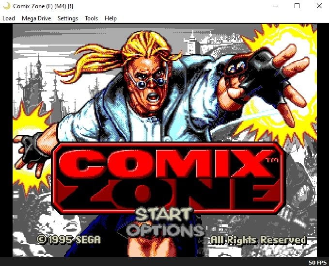 Ares running the legendary Genesis title, Comix Zone.