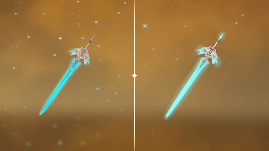 Skyward Blade at base and at 2nd ascension