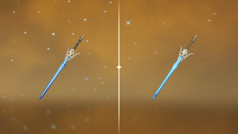 Freedom Sword at base and at 2nd ascension