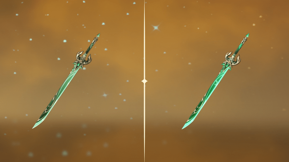 Primordial Jade Cutter at base and at 2nd ascension