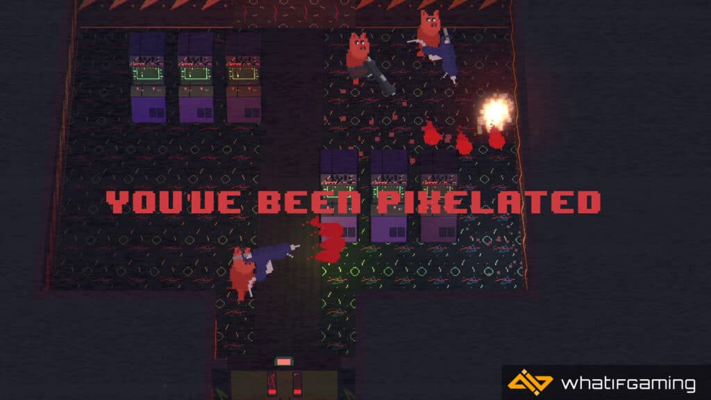 Pixelated (you died) screen