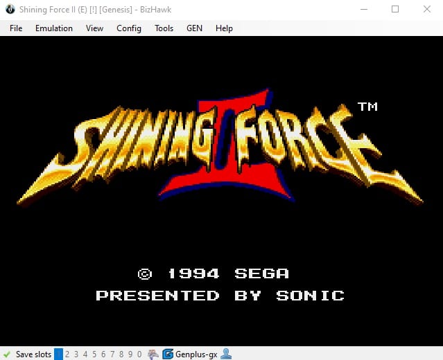 Shining Force II running in BizHawk. It can also run N64 games.