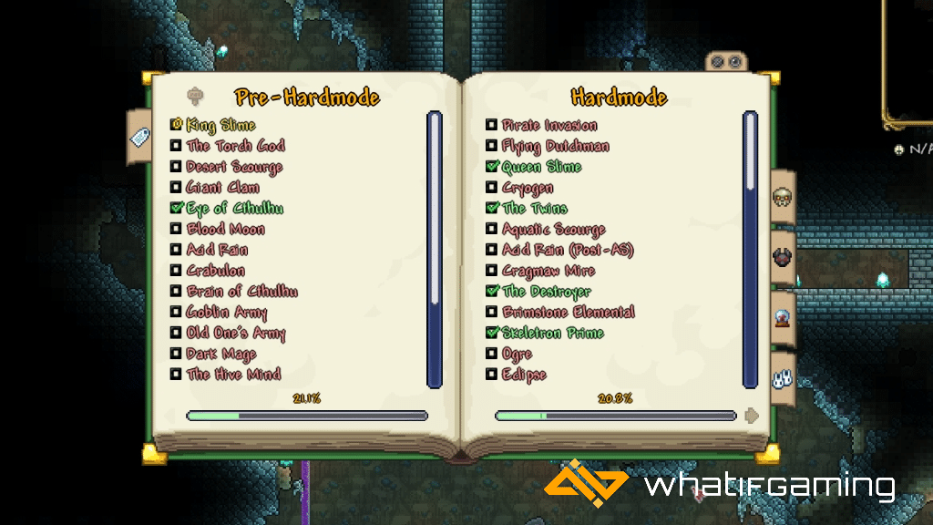 Terraria Boss Checkliste