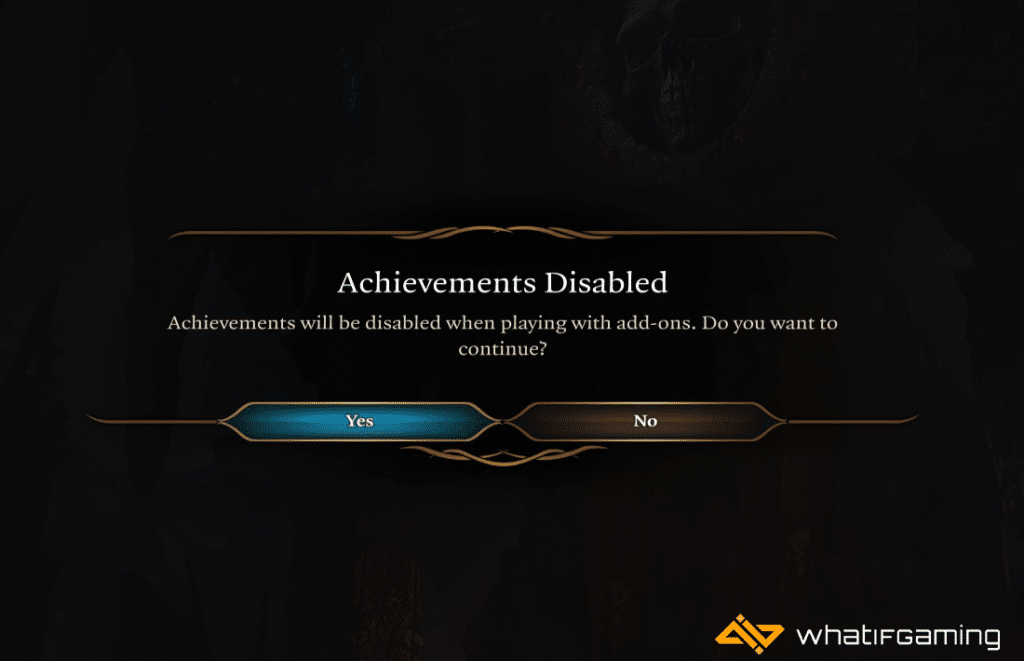 Achievements Disabled