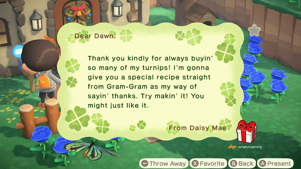 Another way on how to get bamboo in Animal Crossing is through Daisy Mae