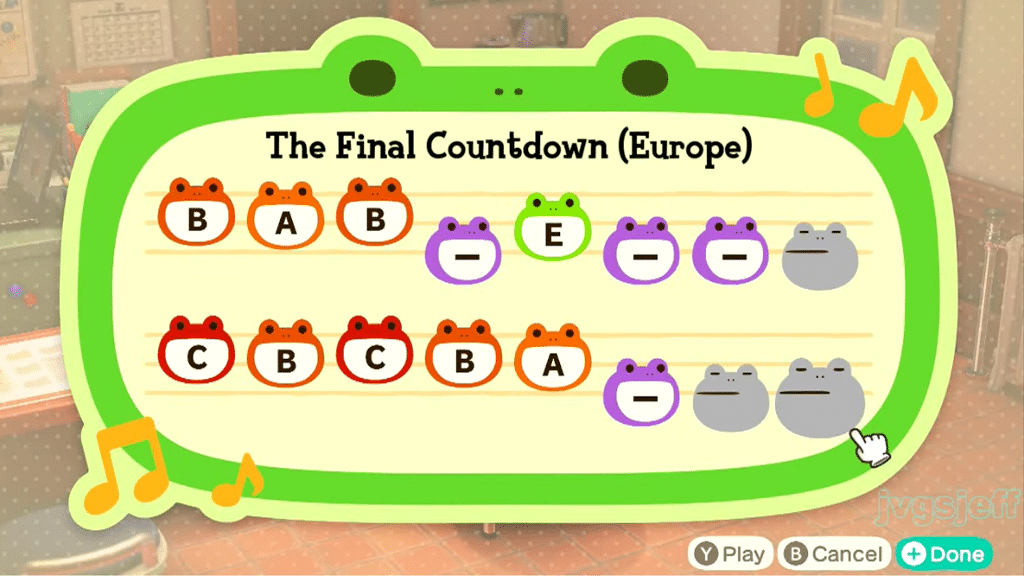 Final Countdown as an island town tune in Animal Crossing