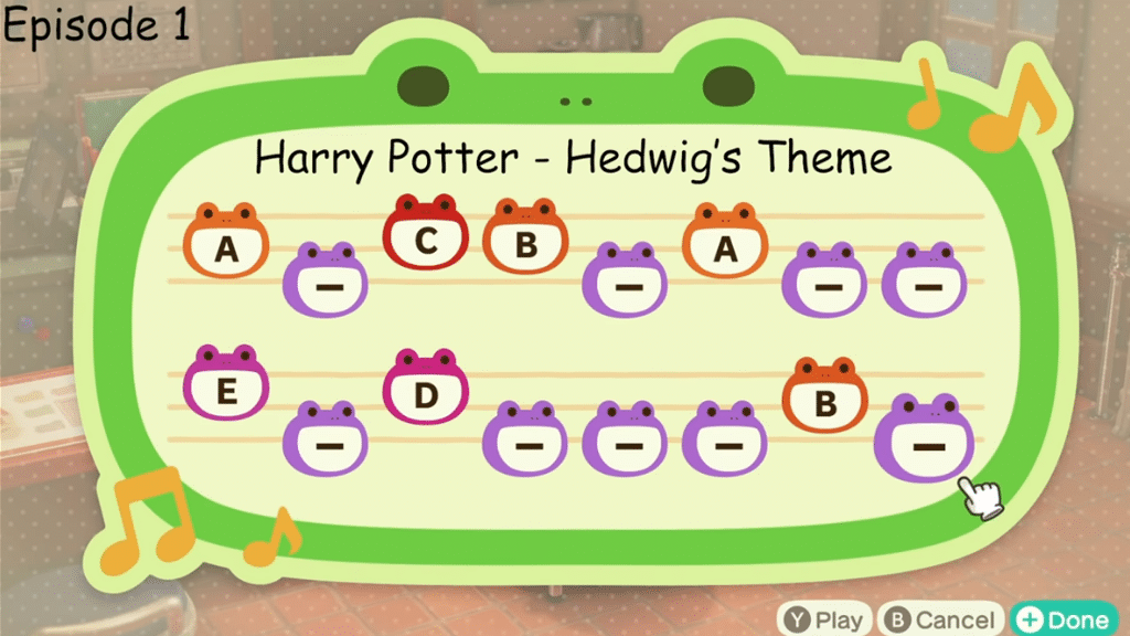 Animal Crossing tune of Harry Potter's Hedwig theme