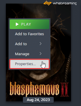 Blasphemous 2 in Steam library