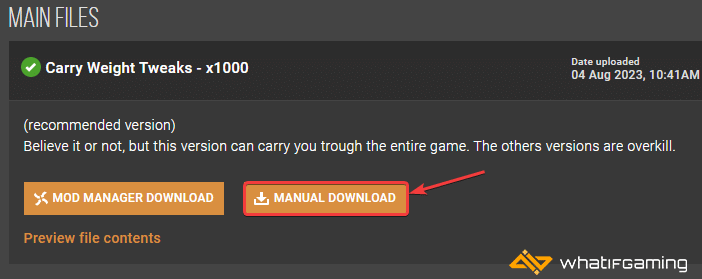 Manually Download the Mod