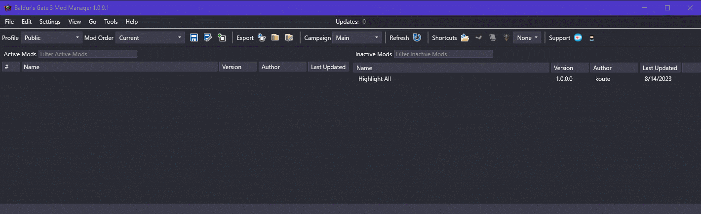 Activate Mod in Baldur's Gate 3 Mod Manager