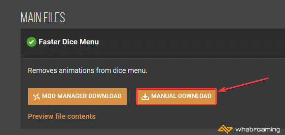 Manual Download Mod
