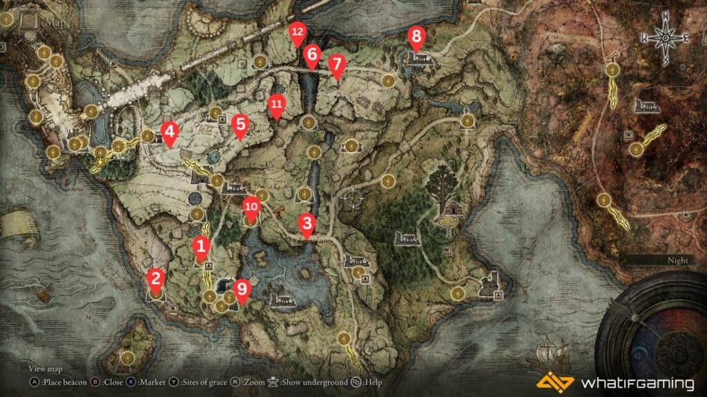 Limgrave Smithing Stone Map Locations